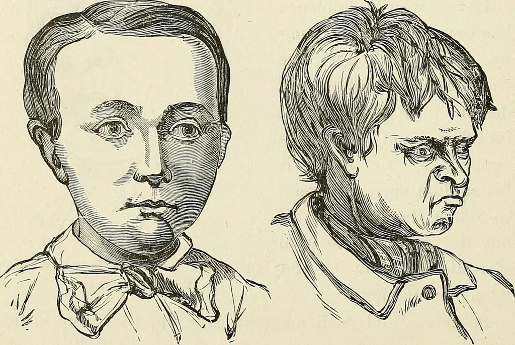 An illustration from Physiognomy illustrated; or, nature's revelations of character. A description of the mental, moral, and volitive dispositions of mankind, as manifested in the human form and countenance, 1887, leaf 321