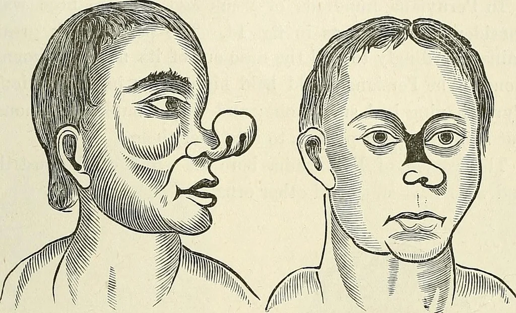 An illustration from Physiognomy illustrated; or, nature's revelations of character. A description of the mental, moral, and volitive dispositions of mankind, as manifested in the human form and countenance, 1887, leaf 542