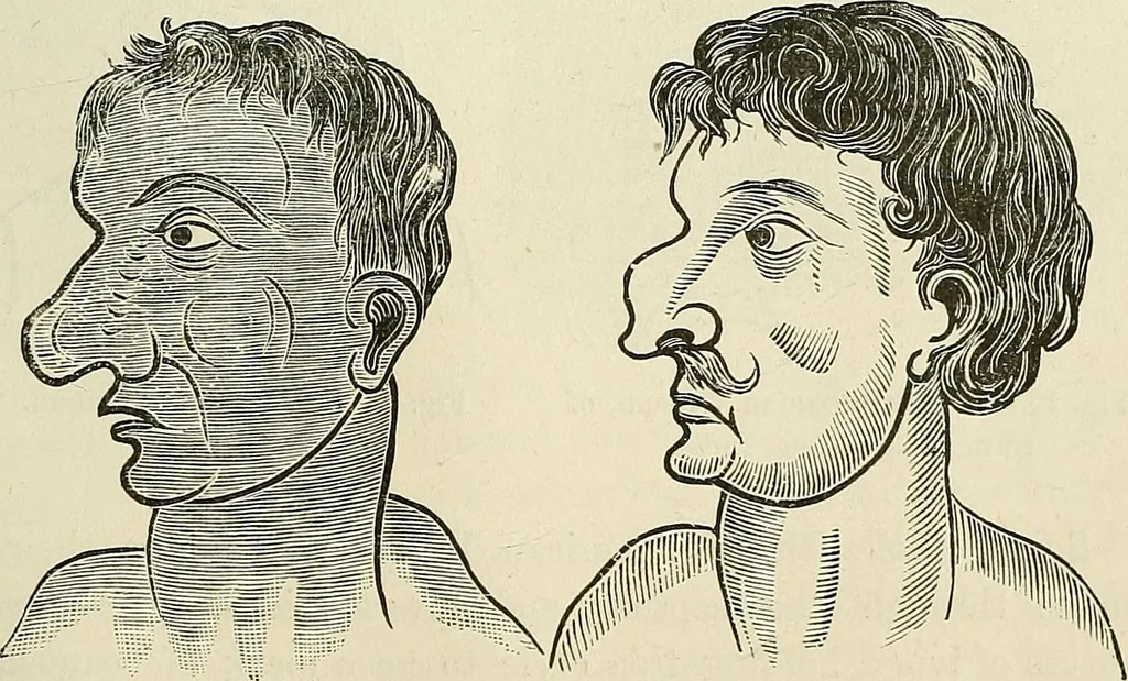 An illustration from Physiognomy illustrated; or, nature's revelations of character. A description of the mental, moral, and volitive dispositions of mankind, as manifested in the human form and countenance, 1887, leaf 542