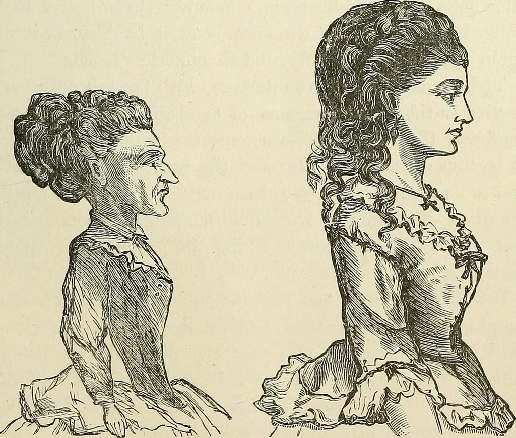 An illustration from Physiognomy illustrated; or, nature's revelations of character. A description of the mental, moral, and volitive dispositions of mankind, as manifested in the human form and countenance, 1887, leaf 548