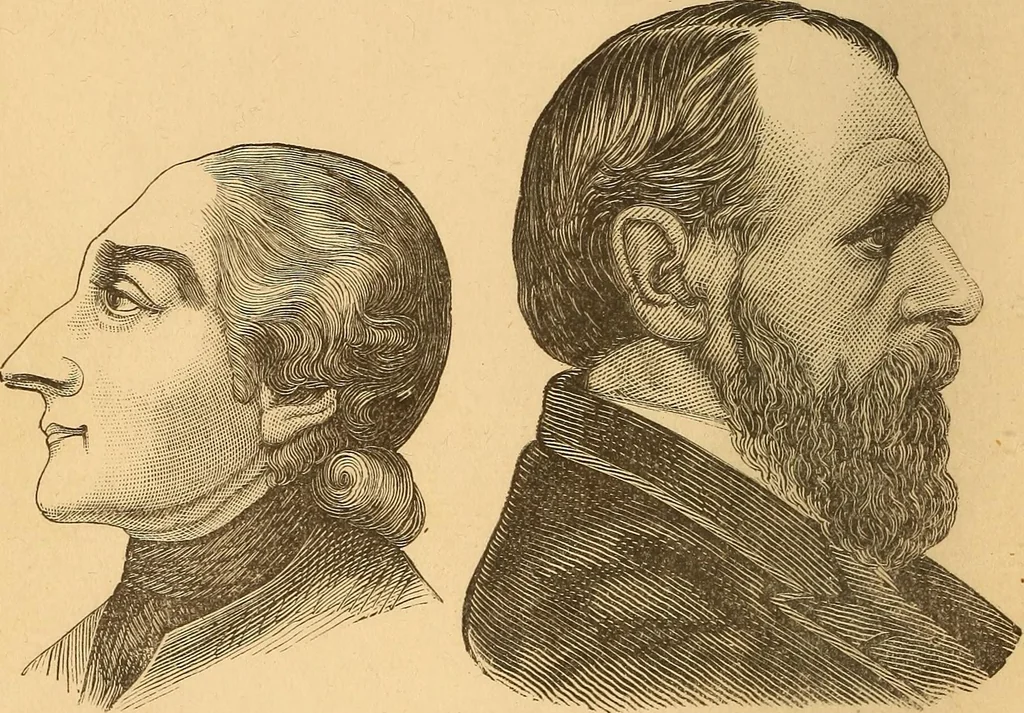 An illustration from Physiognomy. A practical and scientific treatise, 1881, leaf 11
