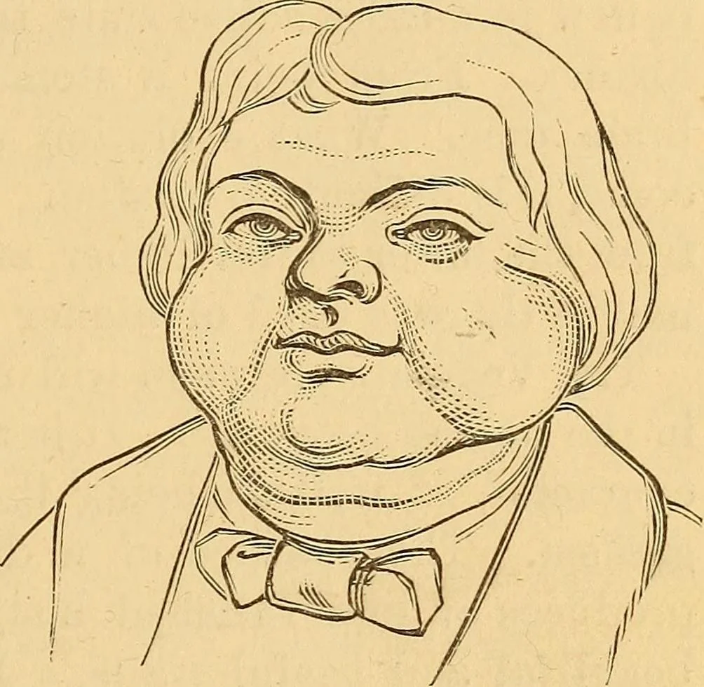 An illustration from Physiognomy. A practical and scientific treatise, 1881, leaf 46