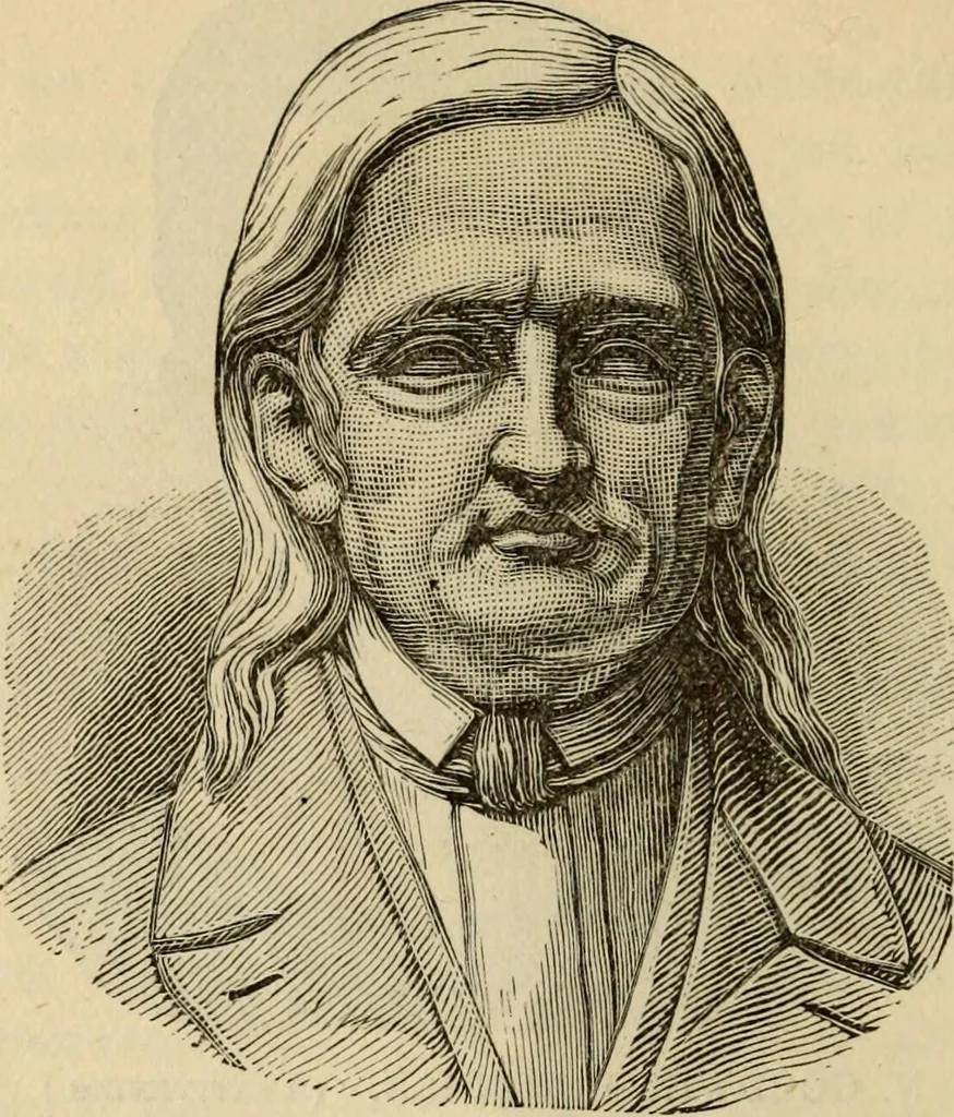 An illustration from Physiognomy : A practical and scientific treatise. Being a manual of instruction in the knowledge of the human physiognomy and organism, considered chemically, architecturally, and mathematically; embracing the discoveries of located traits, with their relative organs and signs of character, together with the three grand natural divisions of the human face, 1881, leaf 75