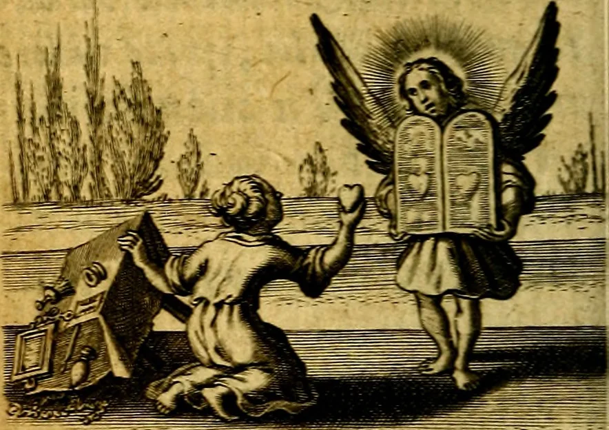 An illustration from Pia desideria authore Hermanno Hugone, 1628, leaf 107