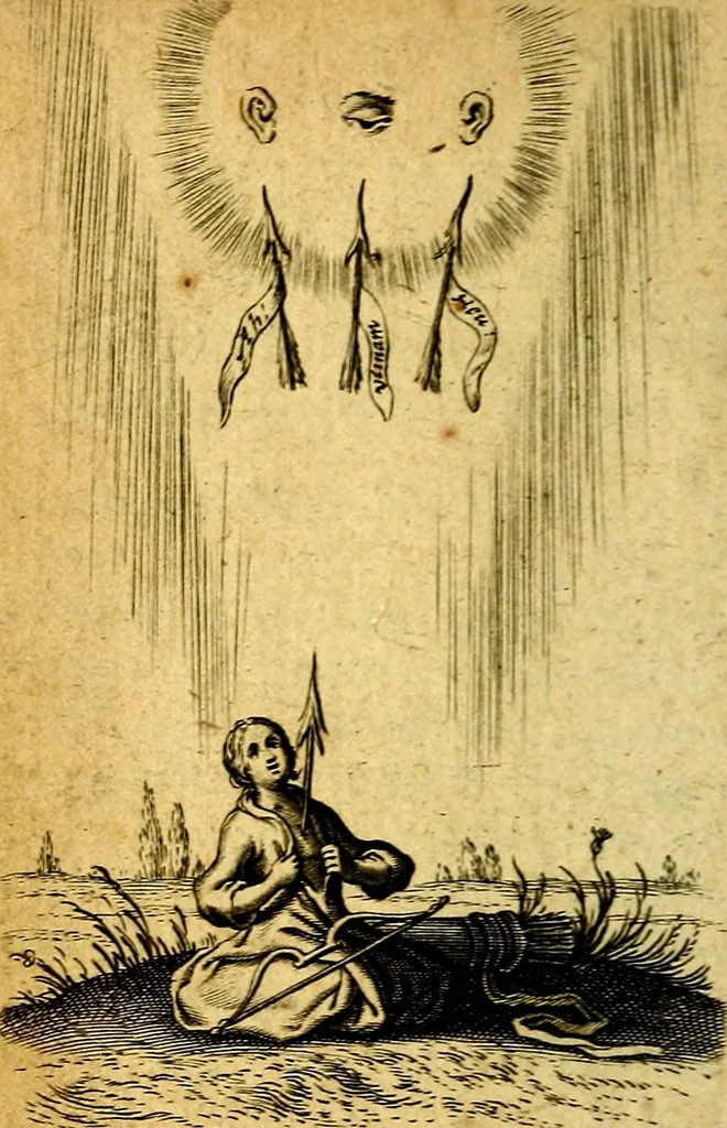 An illustration from Pia desideria authore Hermanno Hugone, 1628, leaf 23