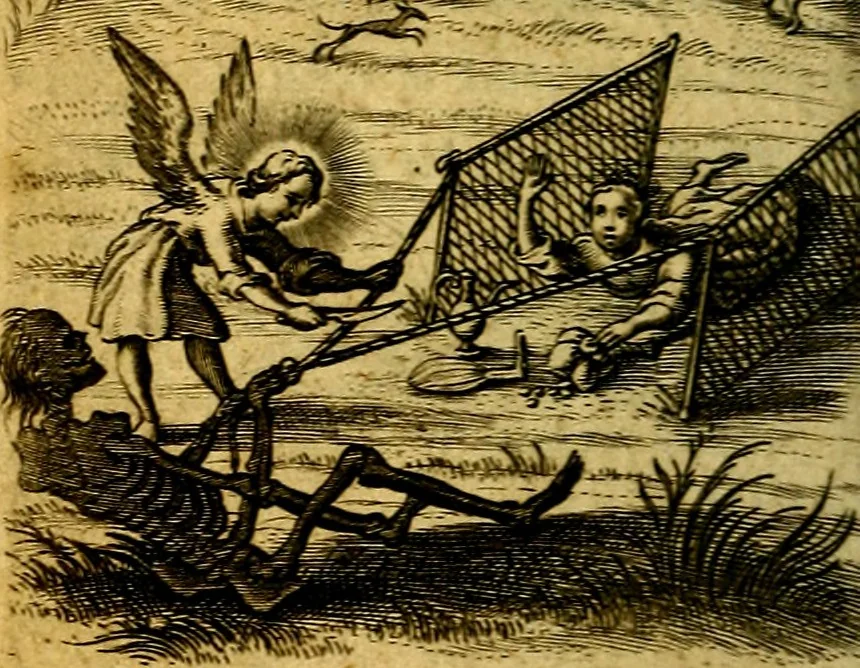 An illustration from Pia desideria authore Hermanno Hugone, 1628, leaf 57