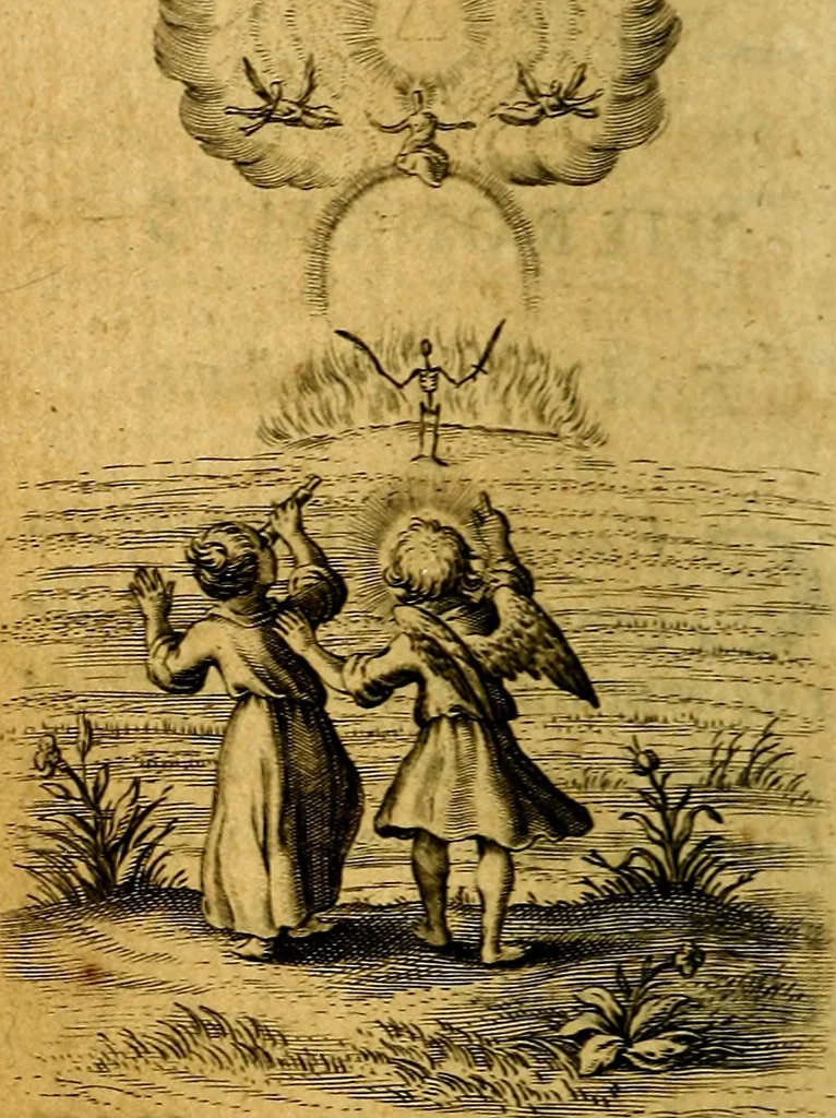 An illustration from Pia desideria authore Hermanno Hugone, 1628, leaf 77