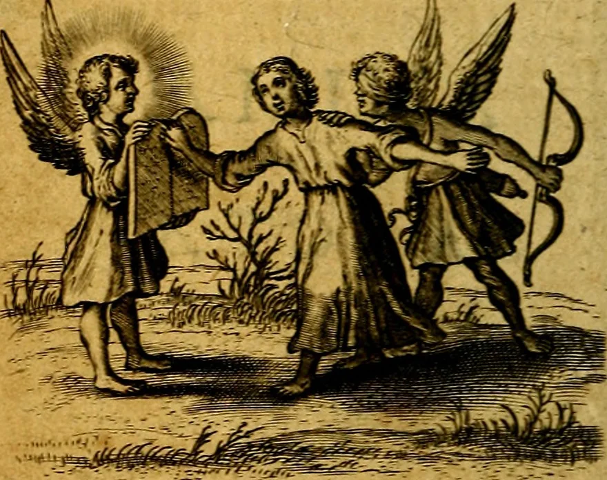 An illustration from Pia desideria authore Hermanno Hugone, 1628, leaf 87