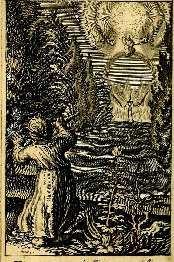 An illustration from Pia desideria : emblematis elegiis & affectibus SS. Patrvm illustrata, 1624, leaf 169