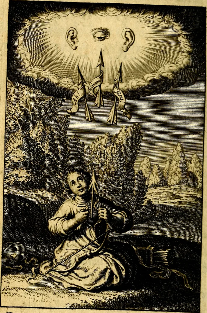 An illustration from Pia desideria : emblematis elegiis & affectibus SS. Patrvm illustrata, 1624, leaf 31
