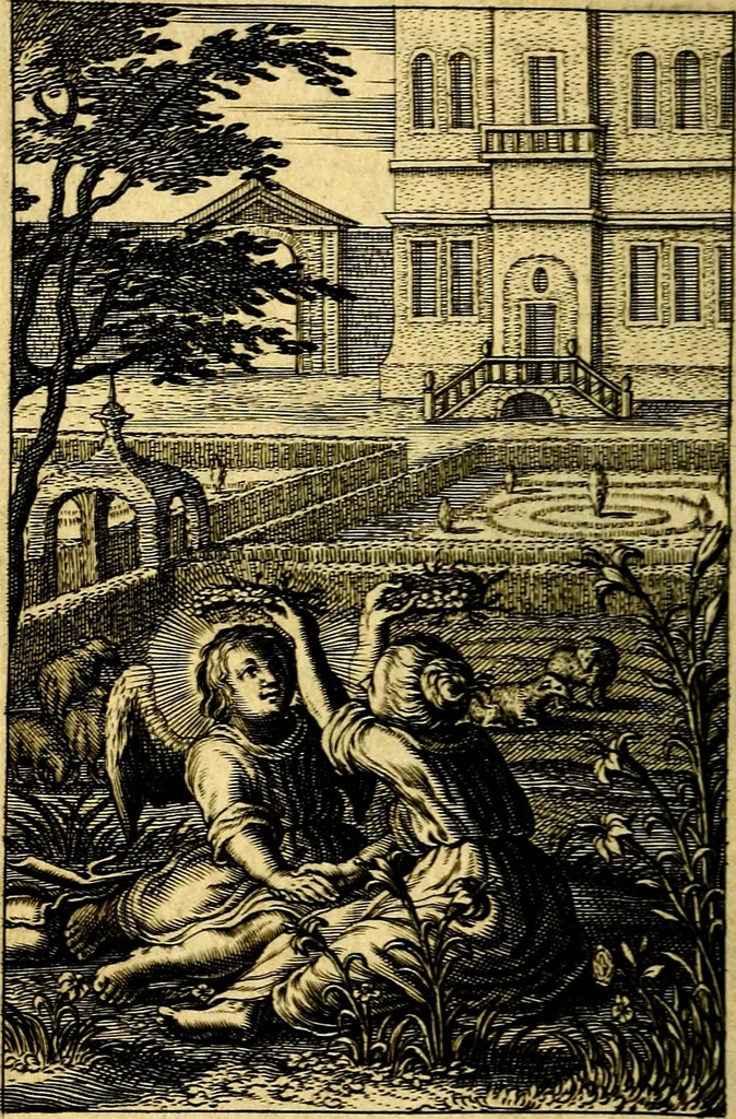 An illustration from Pia desideria : emblematis elegiis & affectibus SS. Patrvm illustrata, 1624, leaf 383