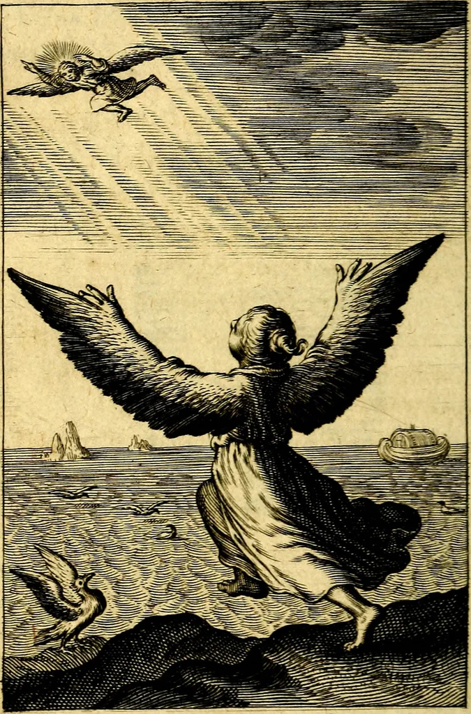 An illustration from Pia desideria : emblematis elegiis & affectibus SS. Patrvm illustrata, 1624, leaf 497