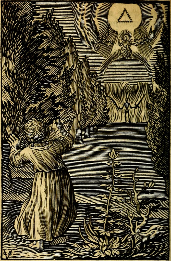 An illustration from Pia desideria; emblematis, elegiis & affectibus SS. Patrum illustrata, 1628, leaf 149