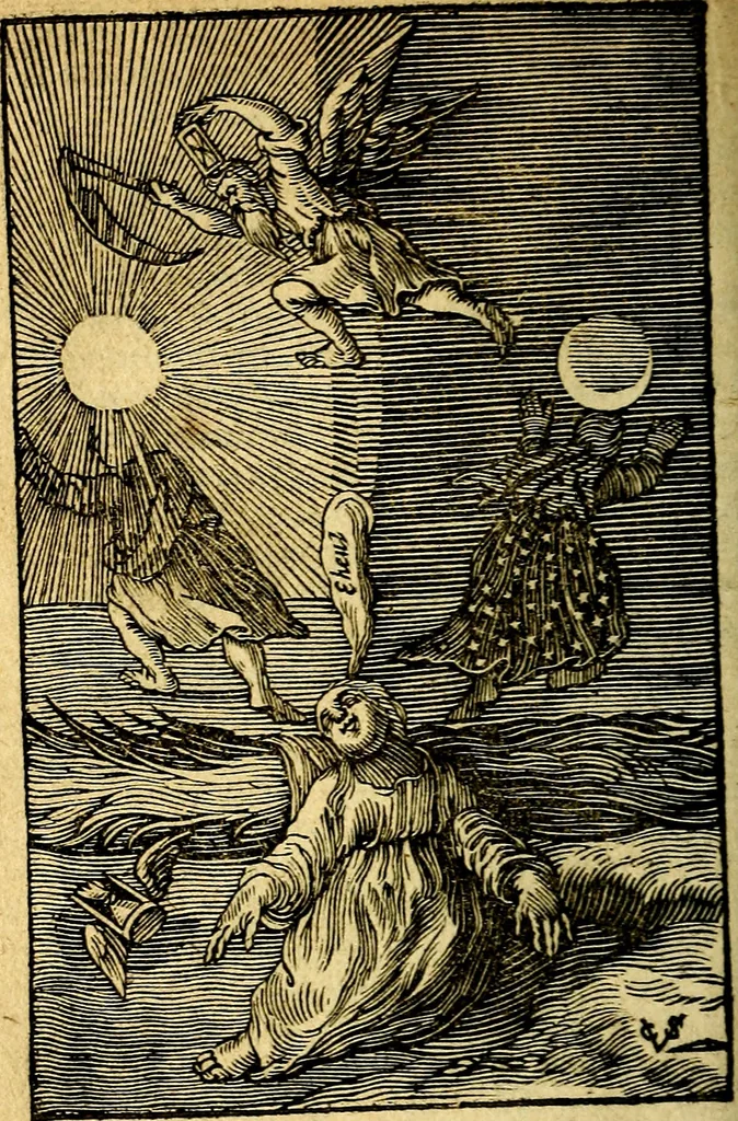 An illustration from Pia desideria; emblematis, elegiis & affectibus SS. Patrum illustrata, 1628, leaf 161