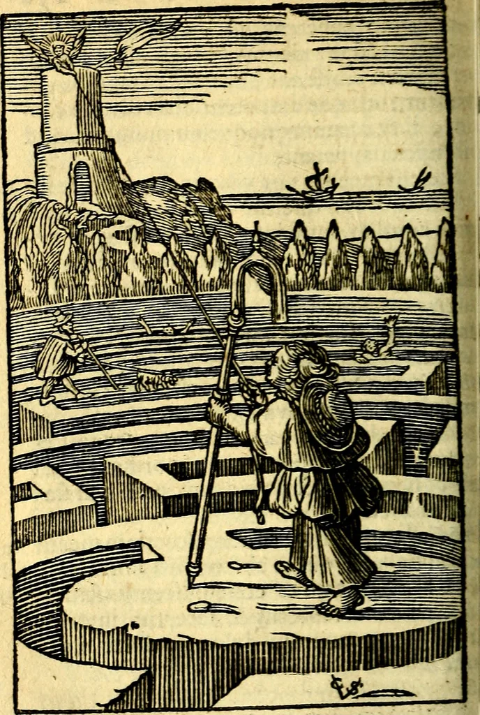An illustration from Pia desideria; emblematis, elegiis & affectibus SS. Patrum illustrata, 1628, leaf 179