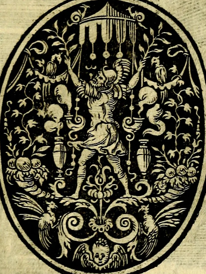 An illustration from Pia desideria; emblematis, elegiis & affectibus SS. Patrum illustrata, 1628, leaf 190