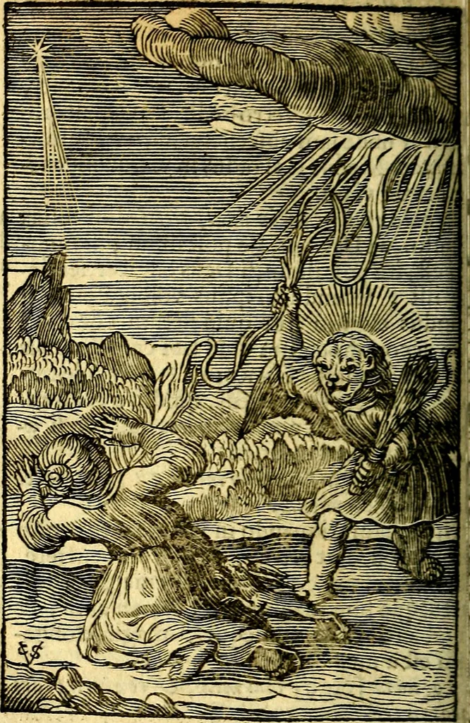 An illustration from Pia desideria; emblematis, elegiis & affectibus SS. Patrum illustrata, 1628, leaf 201