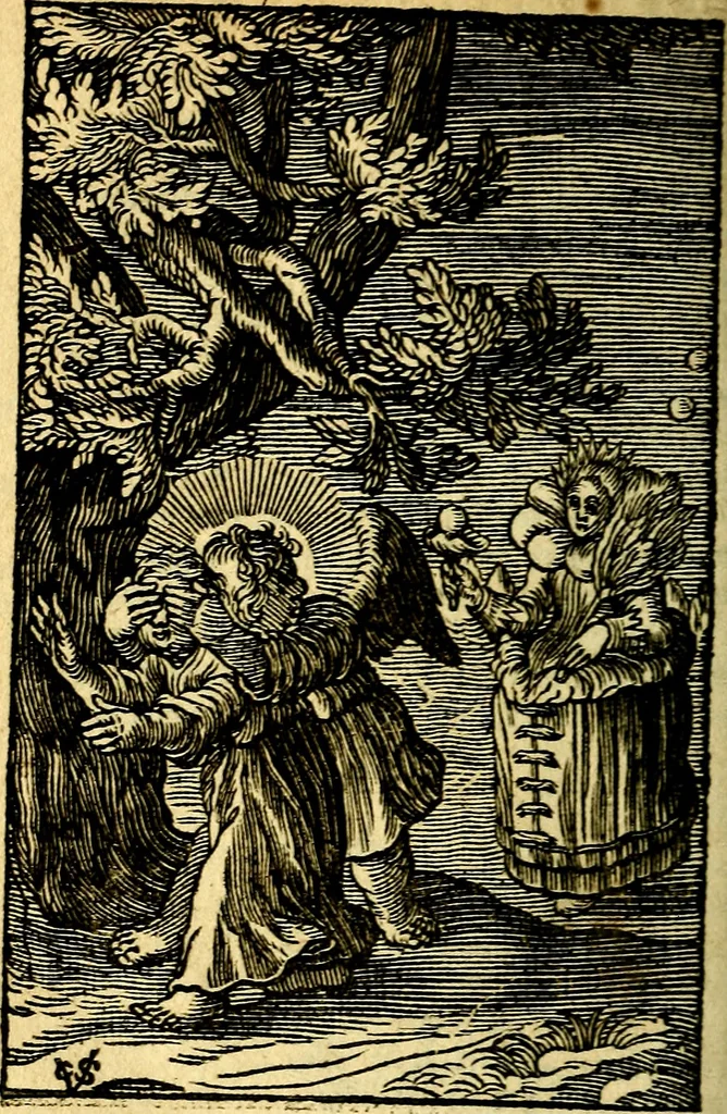 An illustration from Pia desideria; emblematis, elegiis & affectibus SS. Patrum illustrata, 1628, leaf 211
