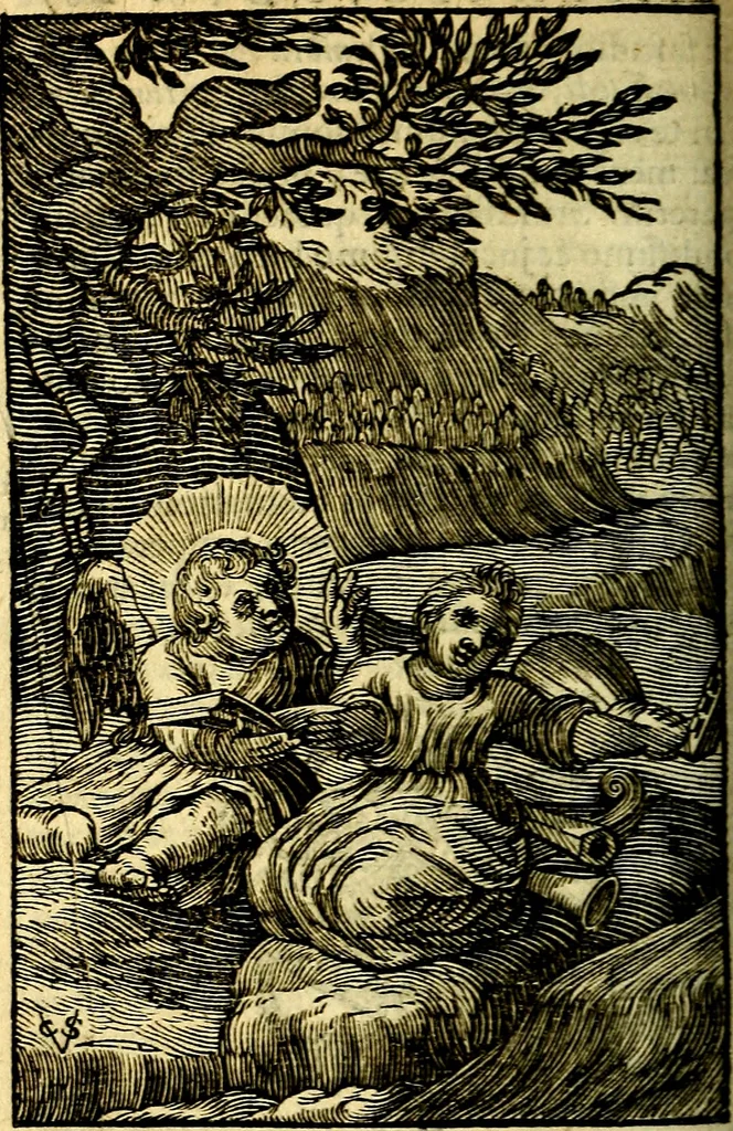 An illustration from Pia desideria; emblematis, elegiis & affectibus SS. Patrum illustrata, 1628, leaf 315