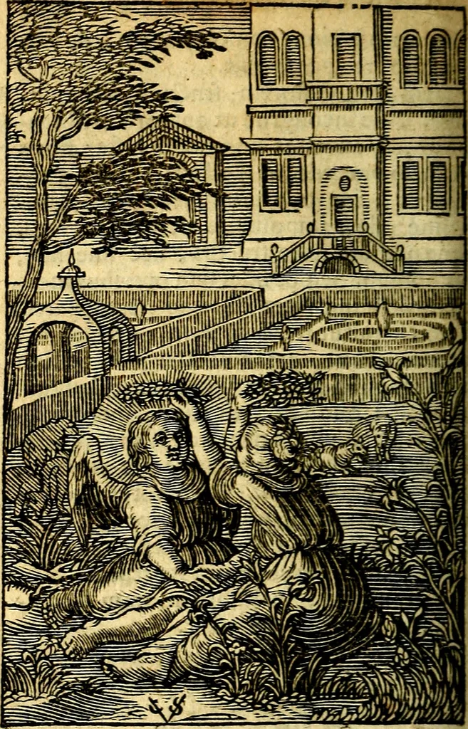 An illustration from Pia desideria; emblematis, elegiis & affectibus SS. Patrum illustrata, 1628, leaf 341