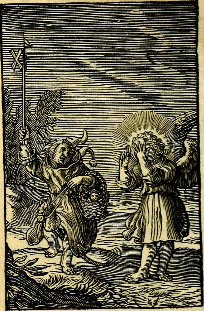 An illustration from Pia desideria; emblematis, elegiis & affectibus SS. Patrum illustrata, 1628, leaf 35