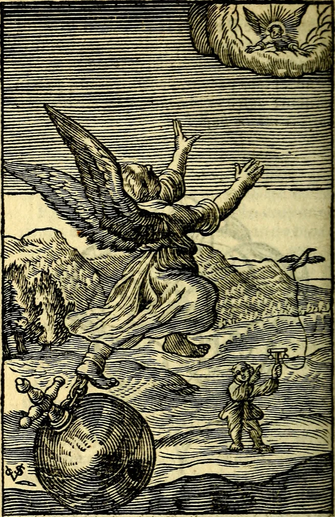 An illustration from Pia desideria; emblematis, elegiis & affectibus SS. Patrum illustrata, 1628, leaf 403