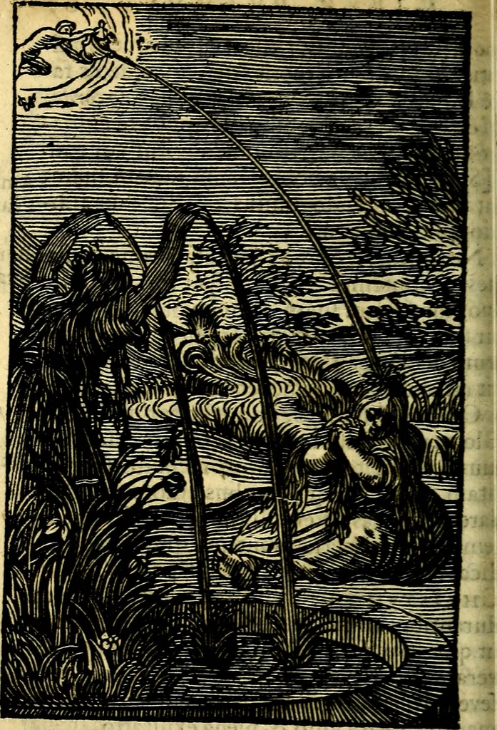 An illustration from Pia desideria; emblematis, elegiis & affectibus SS. Patrum illustrata, 1628, leaf 93