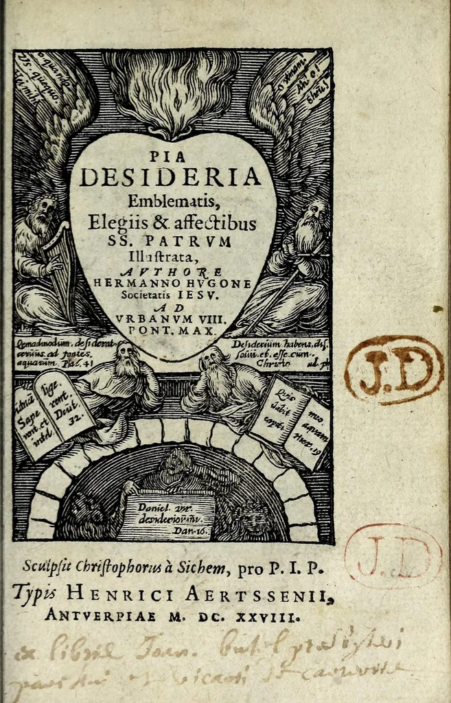 An illustration from Pia desideria : emblematis, elegiis & affectibus SS. Patrum illustrata, 1628, leaf 11