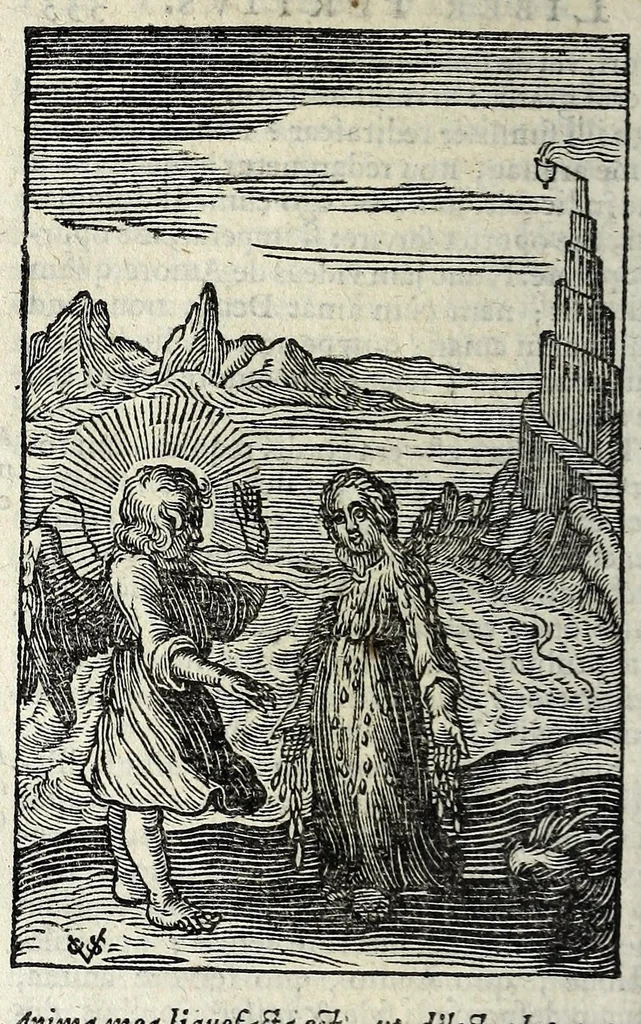 An illustration from Pia desideria : emblematis, elegiis & affectibus SS. Patrum illustrata, 1628, leaf 372