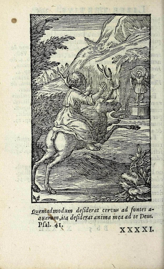An illustration from Pia desideria : emblematis, elegiis & affectibus SS. Patrum illustrata, 1628, leaf 434