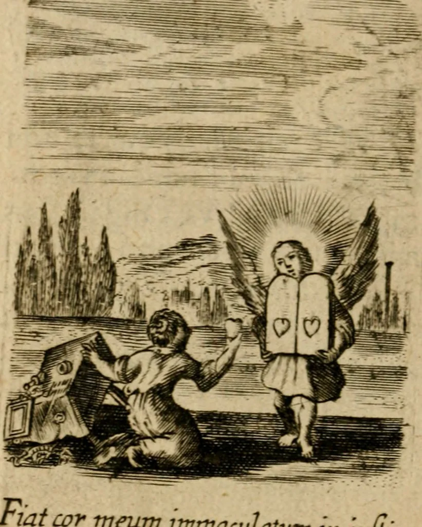An illustration from Pia desideria, 1670, leaf 107