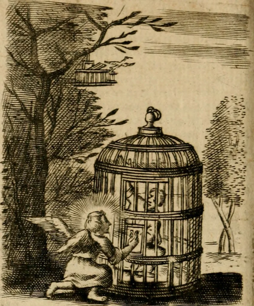 An illustration from Pia desideria, 1670, leaf 185