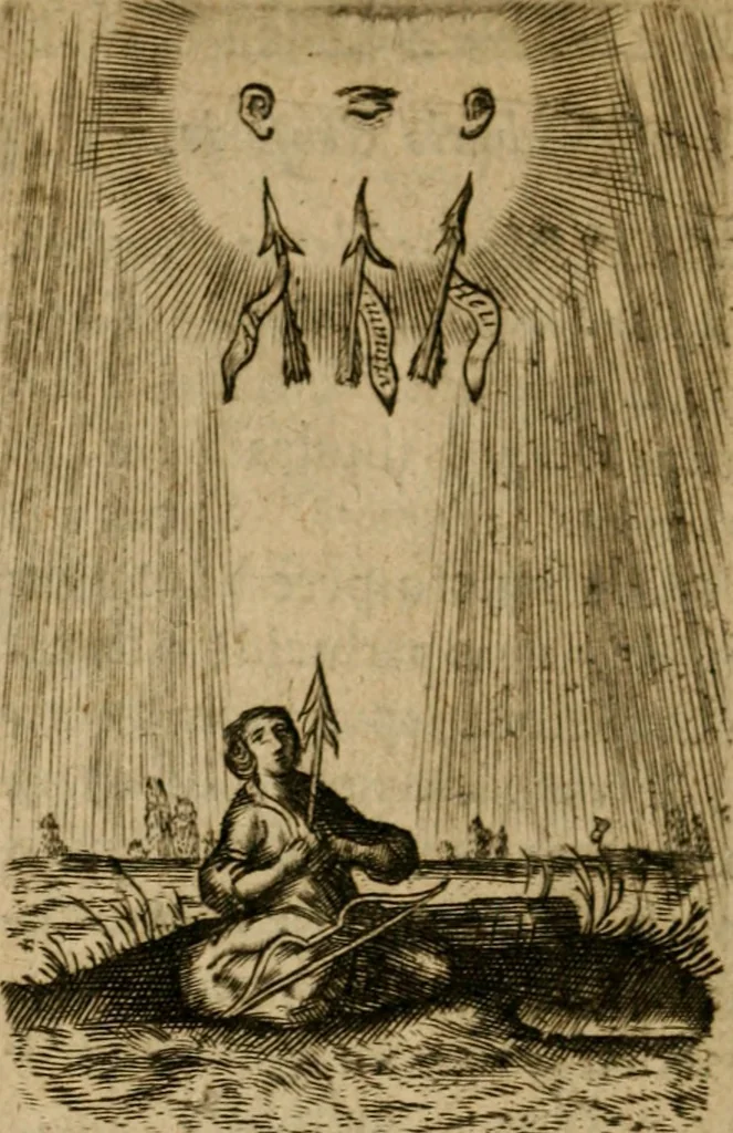 An illustration from Pia desideria, 1670, leaf 23