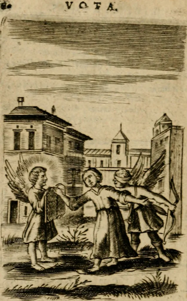 An illustration from Pia desideria, 1670, leaf 87