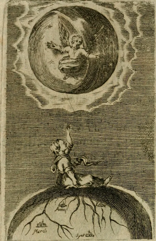 An illustration from Pia desideria, 1679, leaf 169