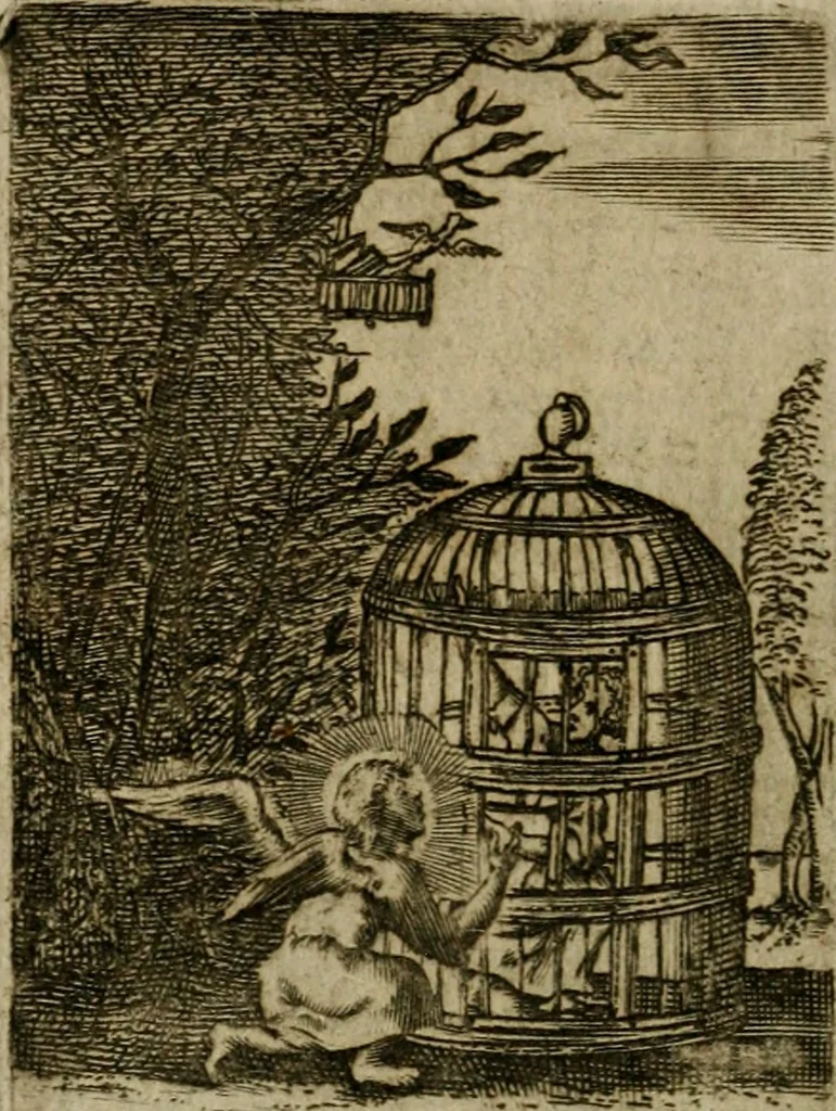 An illustration from Pia desideria, 1679, leaf 185