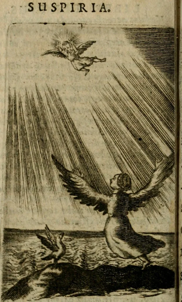 An illustration from Pia desideria, 1679, leaf 197
