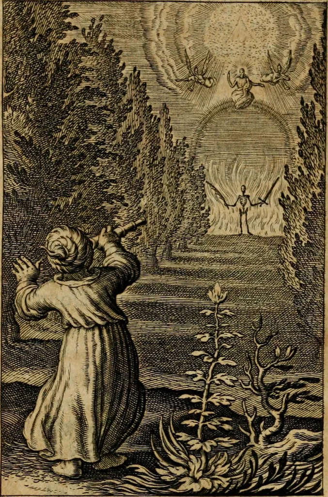 An illustration from Pia desideria : lib. iii. ad Vrbanum VIII, 1632, leaf 157