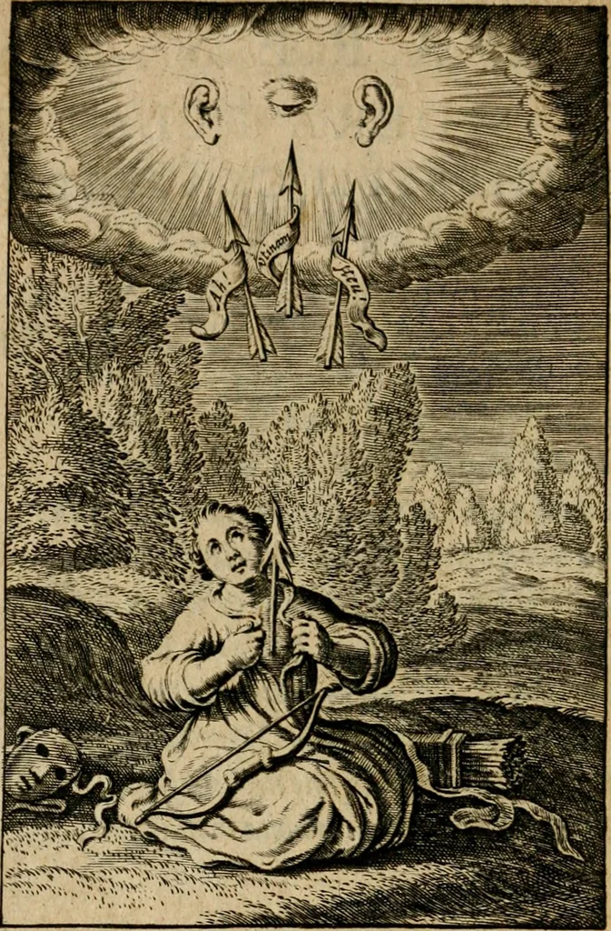 An illustration from Pia desideria : lib. iii. ad Vrbanum VIII, 1632, leaf 35