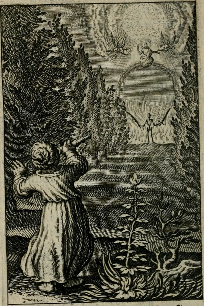 An illustration from Pia desideria. : Lib. iii. ad Vrbanvm VIII., 1632, leaf 153