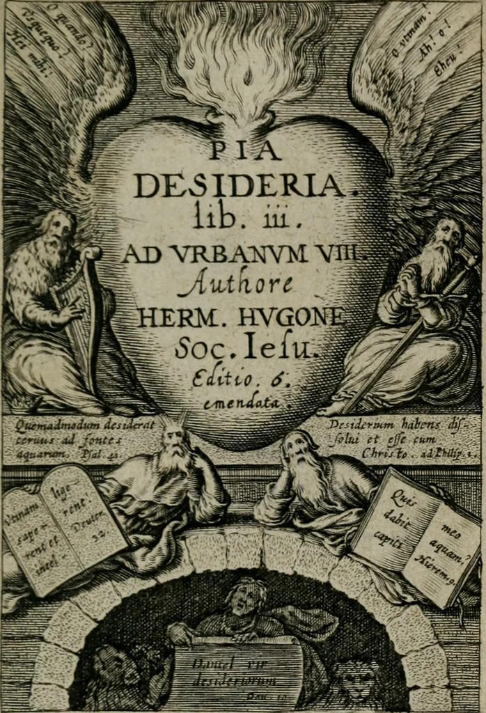 An illustration from Pia desideria. : Lib. iii. ad Vrbanvm VIII., 1632, leaf 6