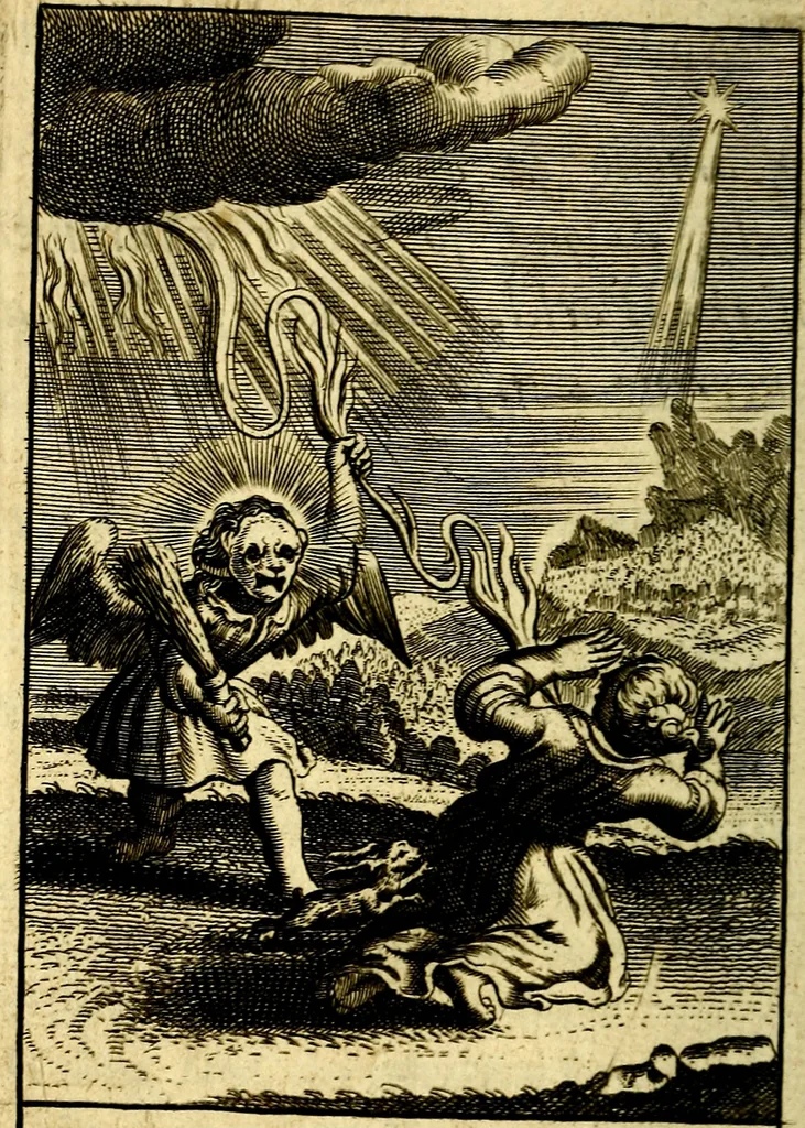 An illustration from Pia desideria; or, Divine addresses, in three books. Illustrated with XLVII. copper-plates, 1690, leaf 103