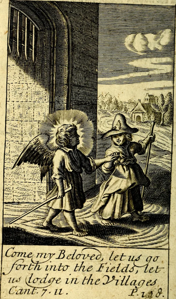 An illustration from Pia desideria; or, Divine addresses, in three books. Illustrated with XLVII. copper-plates, 1690, leaf 117