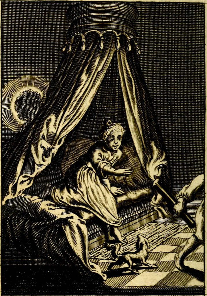 An illustration from Pia desideria; or, Divine addresses, in three books. Illustrated with XLVII. copper-plates, 1690, leaf 137