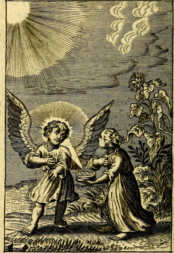 An illustration from Pia desideria; or, Divine addresses, in three books. Illustrated with XLVII. copper-plates, 1690, leaf 177