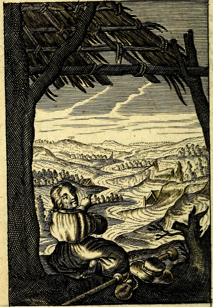 An illustration from Pia desideria; or, Divine addresses, in three books. Illustrated with XLVII. copper-plates, 1690, leaf 195