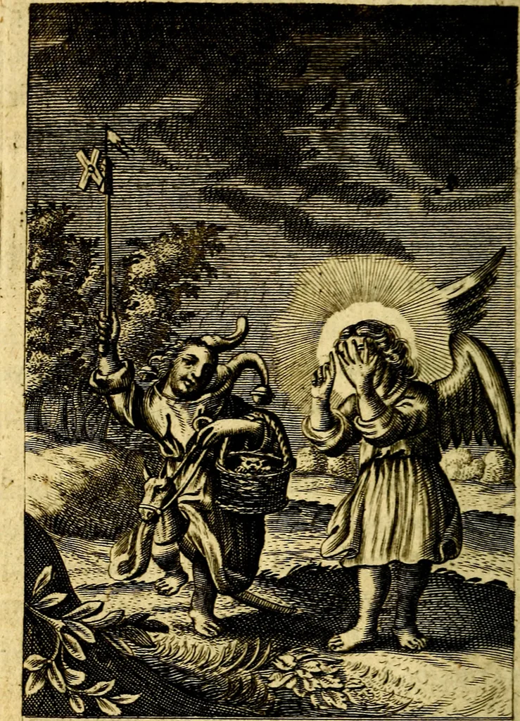 An illustration from Pia desideria; or, Divine addresses, in three books. Illustrated with XLVII. copper-plates, 1690, leaf 21