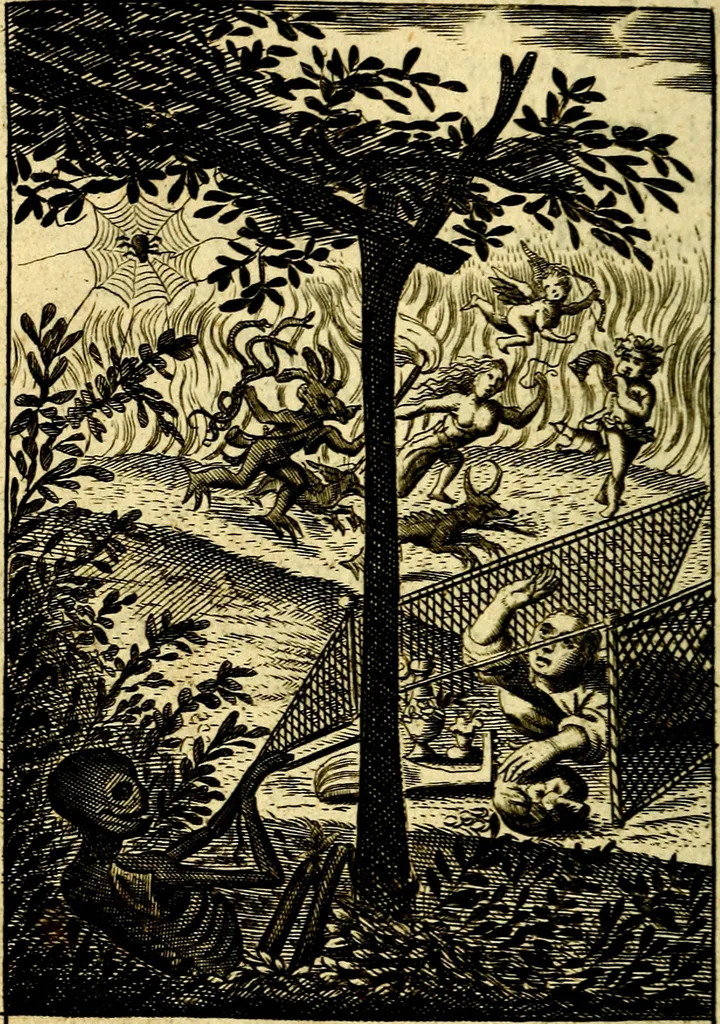An illustration from Pia desideria; or, Divine addresses, in three books. Illustrated with XLVII. copper-plates, 1690, leaf 51