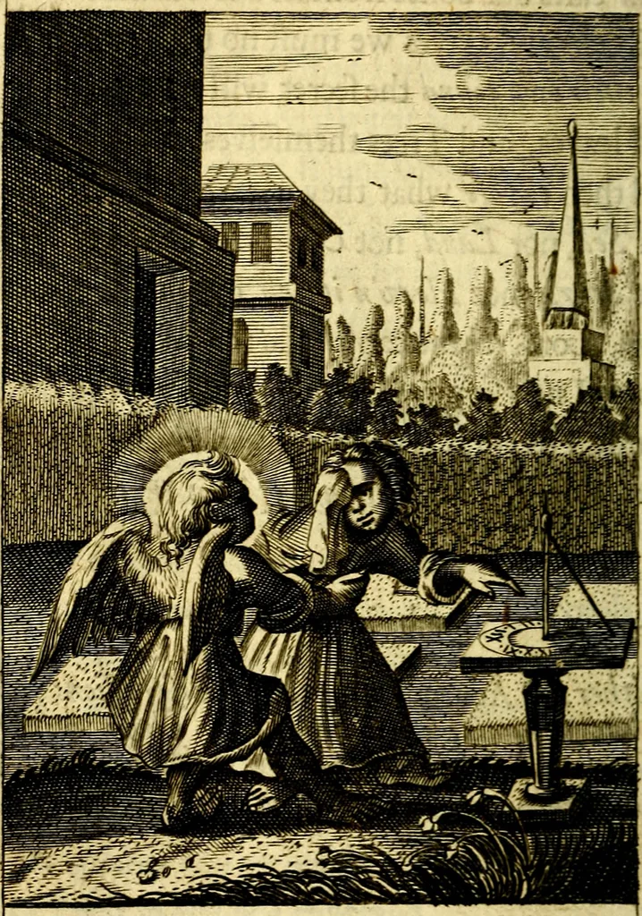 An illustration from Pia desideria; or, Divine addresses, in three books. Illustrated with XLVII. copper-plates, 1690, leaf 71