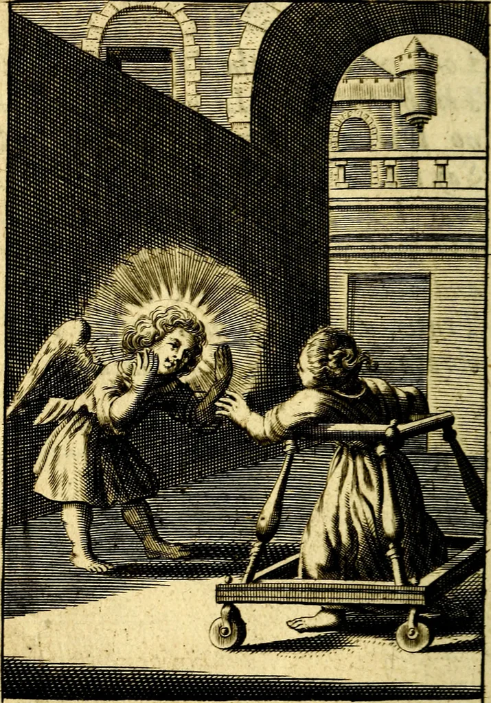 An illustration from Pia desideria; or, Divine addresses, in three books. Illustrated with XLVII. copper-plates, 1690, leaf 97